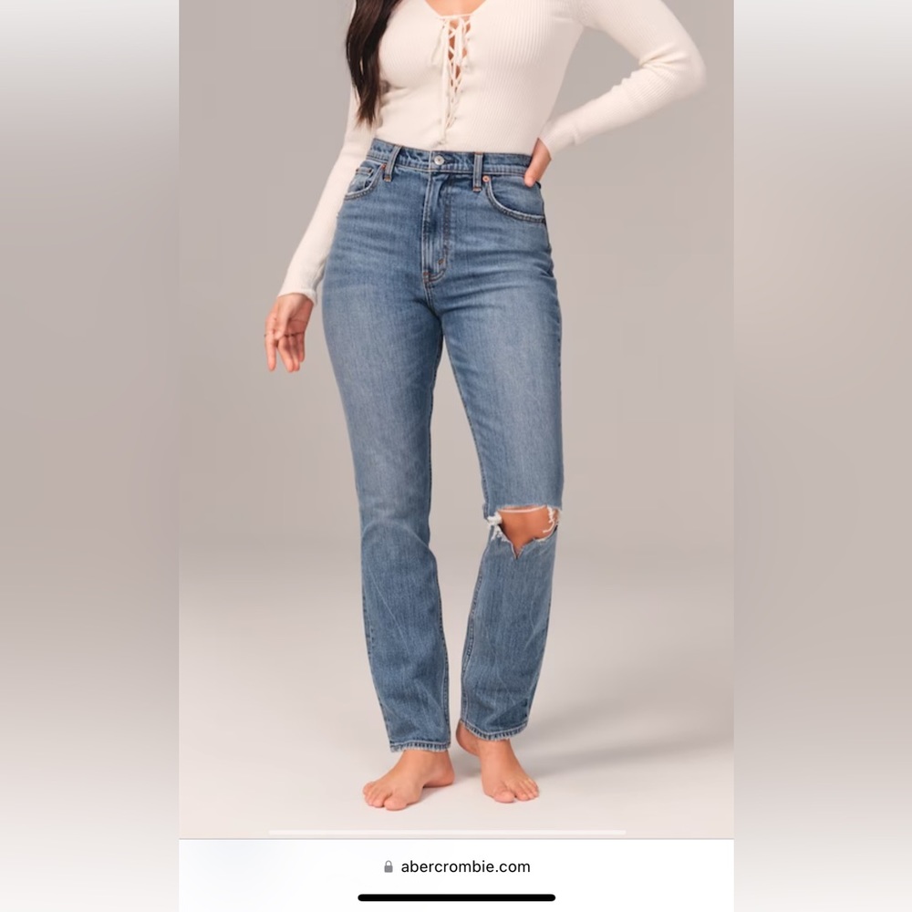 Abercrombie curve love slim straight jeans